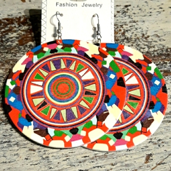 Jewelry - 3 For $15 Colorful Geometric Earrings